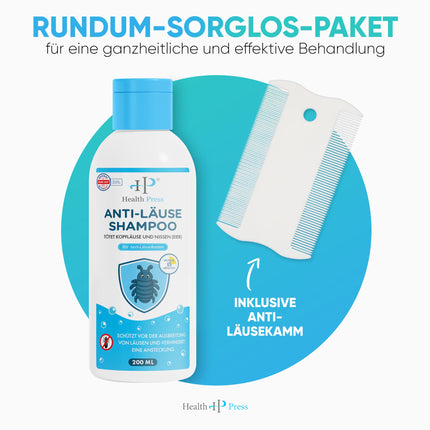 Pret utīm paredzētais šampūns – 200 ml izdevīgais iepakojums – utu šampūns, ieskaitot utu ķemmi – utu šampūna ģimenes iepakojums pieaugušajiem un bērniem (utu šampūns, 200 ml)