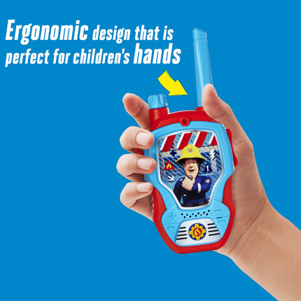 Dickie Toys – Ugunsdzēsēja Sema rācijas – 2 rācijas, īpaši paredzētas bērniem no 4 gadu vecuma, darbības rādiuss līdz 100 m, rotaļu rācijas, sarkanas