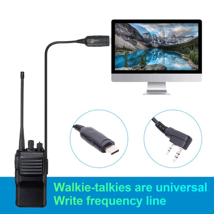 Greacesrio USB programmēšanas kabelis rācijai ar CD draiveri, saderīgs ar Bao-feng GT-3, UV-82, BF-888S, UV3R, UV9R, UV-5R, UV-5R Plus un GT-3, 1 iepakojums