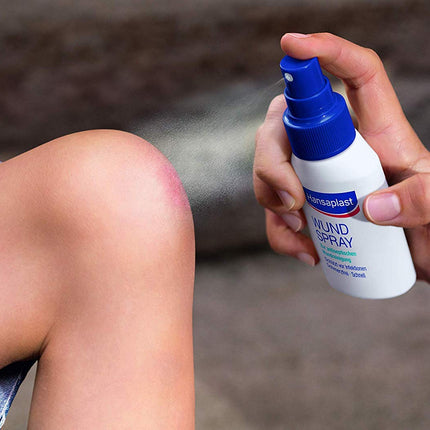 Hansaplast brūču aerosola komplekts (4 gab.) (50 ml) antiseptiskai brūču tīrīšanai ar mehānisku skalošanu, aerosols aizsargā pret brūču infekcijām, bezkrāsains un īpaši ādai draudzīgs