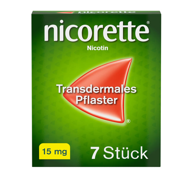 NICORETTE plāksteri ar 15 mg nikotīna – smēķēšanas atmešanai ar nikotīna plāksteriem – smēķēšanas atmešanas 1. vai 2. fāzei – 7 gab.