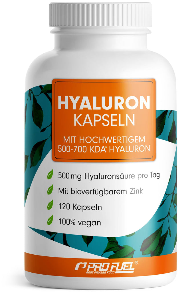 Hialuronskābes kapsulas 120x - optimāli dozētas ar 500 mg hialuronskābes dienā - augstas kvalitātes 500-700 kDa hialuronskābe + 2 mg bioloģiski pieejams cinks - laboratoriski pārbaudītas ar sertifikātu - 100% vegānisks