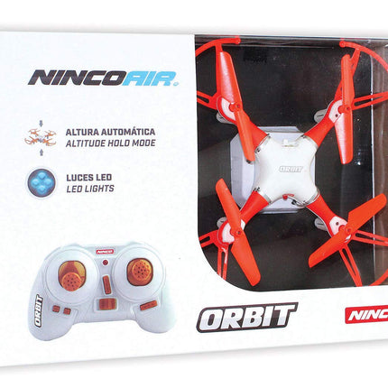 Ninco - Nincoair Drone Orbit Radiovadāms drons bērniem, viegli vadāms. Tālvadības drons ar 2,4 GHz kontrolieri un 3,7 V litija polimēru akumulatoru, izmēri 11,5 x 11,5 x 6 cm (NH90123)