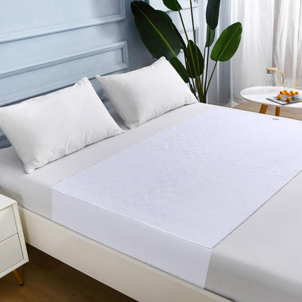 Aimtton mazgājams nesaturēšanas paliktnis 86 × 132 cm, gultas paliktņi ar spārniem, absorbējošs nesaturēšanas gultas paliktnis, ūdensnecaurlaidīgs gultas paliktnis zils