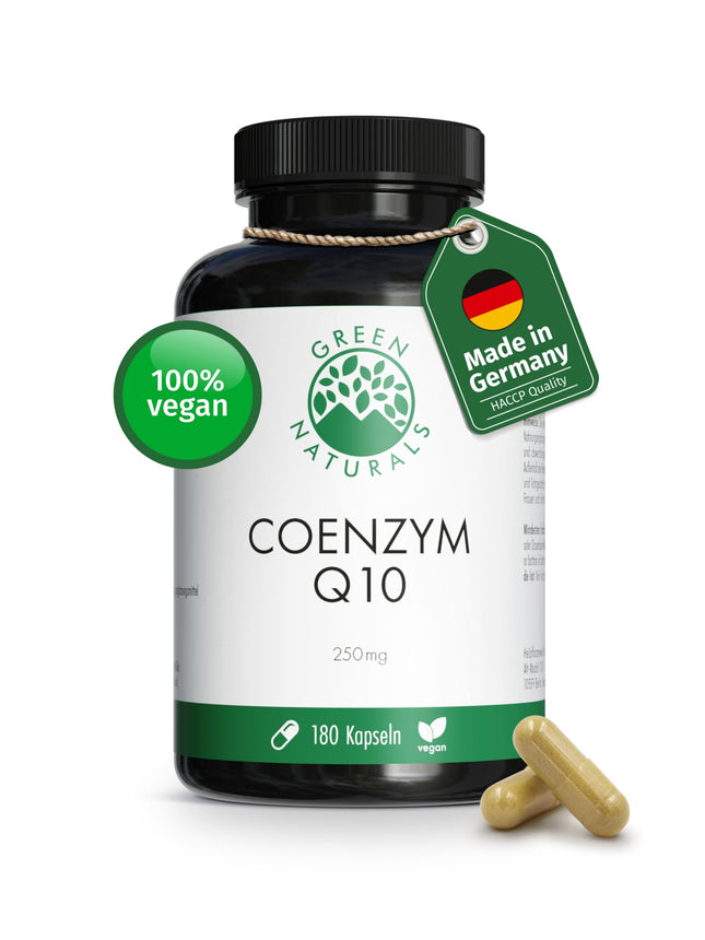 Koenzīms Q10 lielā devā – 250 mg vienā kapsulā – 180 vegānas kapsulas – 6 mēnešu krājumi – augstas kvalitātes Q10, kas iegūts fermentācijas ceļā – Green Naturals®