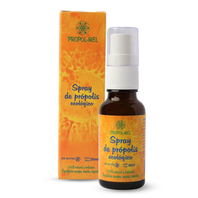 Organiskā propolisa aerosols - 20 ml. Veicina mutes dobuma un rīkles labsajūtu. Satur propolisu, medu, rozmarīnu, eikaliptu un citronu.