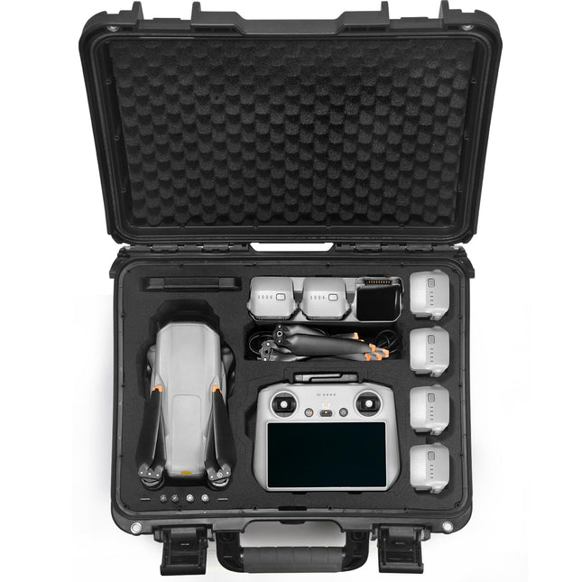 LEKUFEE ūdensnecaurlaidīgs pārnēsāšanas futrālis DJI Air 3S/DJI Air 3 Fly More Combo/DJI RC N3/N2/DJI RC Pro/DJI RC 2 tālvadības pultij un DJI Air 3S drona piederumiem (tikai futrālis)