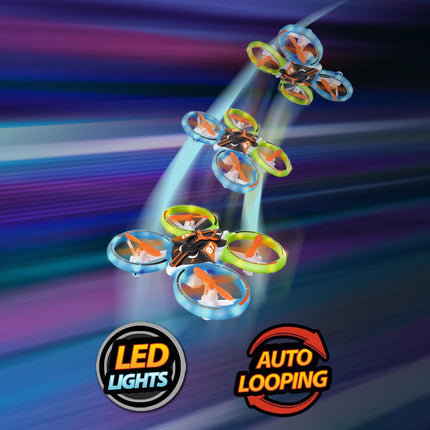 Xtrem Raiders Neon Evo drons - drons bērniem ar neonu +14 gadi | Drons ar kameru | Droni bērniem | Mini drons bērniem | Āram un iekštelpām