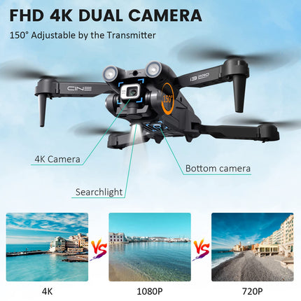 Mingfuxin salokāms drons ar kameru iesācējiem, RC kvadrokoptera drons ar lietotni WIFI FPV tiešraides video, augstuma noturēšana, bezgalvas režīms, vienas taustiņa pacelšanās un nosēšanās pieaugušajiem un bērniem