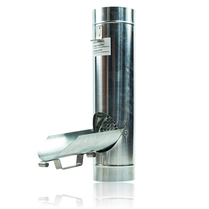 Frank Bauelemente cinka notekcaurules atloks 100 mm ar nerūsējošā tērauda sietu - titāna cinka notekcaurules atloks kā lietus ūdens savācējs, vienkārša uzstādīšana, pateicoties koniskajai formai un precīzai pārejai