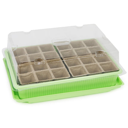 com-four® 2x iekštelpu siltumnīca augu audzēšanai, audzēšanas komplekts 40 augiem, stādītājs mājai, 26,5 x 19,5 x 10,5 cm (2 gab. - iekštelpu siltumnīca)