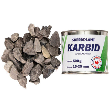 SPEEDPLANT karbīds 1 kg (2 x 500 g) - karbīda šķiedras, lieli cietie akmeņi, graudu izmērs 15–25 mm - 2 kannas