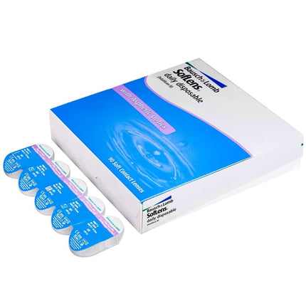 Bausch + Lomb SofLens ikdienas vienreizējās lietošanas kontaktlēcas, sfēriskas kontaktlēcas, mīkstas, 90 gab. BC 8,6 mm / DIA 14,2 / -3,00 dioptrijas