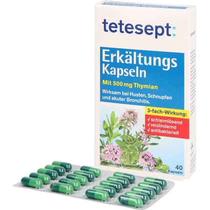 TETESEPT saaukstēšanās kapsulas 40 gab.