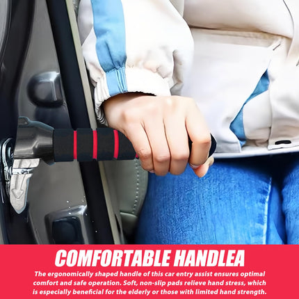 Einstiegshilfe Auto Autoassistent Support Griff für Senioren: PRITOK 2pcs Auto Einstiegshilfe Ausstiegshilfe Haltegriffe, Auto Haltebügel Fensterbrecher, Autogriffe Stützgriff für Senioren (Rot)