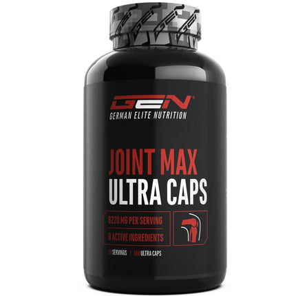 Joint Max Ultra kapsulas - 180 kapsulas - Augstas devas locītavu uztura bagātinātājs ar glikozamīnu, MSM, hondroitīnu, Cissus Quadrangularis, vīraka ekstraktu, hialuronskābi, ingveru, bromelaīnu