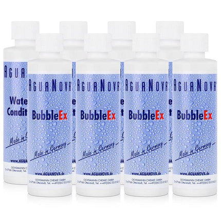 4x AguaNova ūdensgultas mīkstinātāji 250 ml, 4x Bubble Ex 400 g
