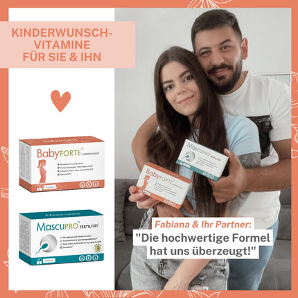 BabyFORTE auglības tabletes | vegāns | Folijskābe 800 μg, kvatrefolijskābe, maka, inozitols, jods | 60 kapsulas | Grūtniecības vitamīni