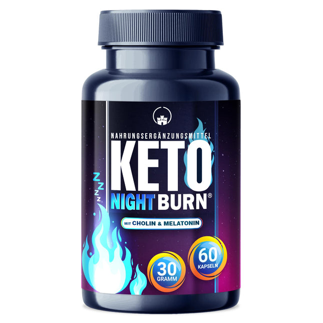 JAUNUMS: Saint Nutrition® KETO NIGHT BURN - Apetītes nomācējs ar melatonīnu 0,5 mg un holīnu naktij - Vielmaiņas formula ārkārtīgi ātrai un beidzot - uzlabota formula sievietēm un vīriešiem