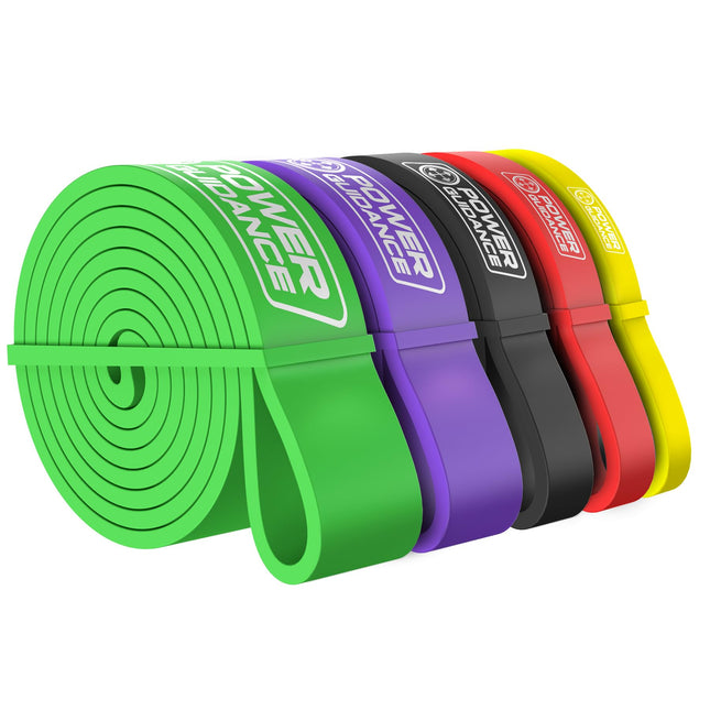 POWER GUIDANCE pretestības lentes, 5 gab. komplektā spēka treniņiem, ieskaitot pārnēsāšanas somu, pievilkšanās fitnesa lentes, spēka treniņu lentes fitnesam/sportam/muskuļu veidošanai/pievilkšanās vingrinājumiem/jogai/krosfitam