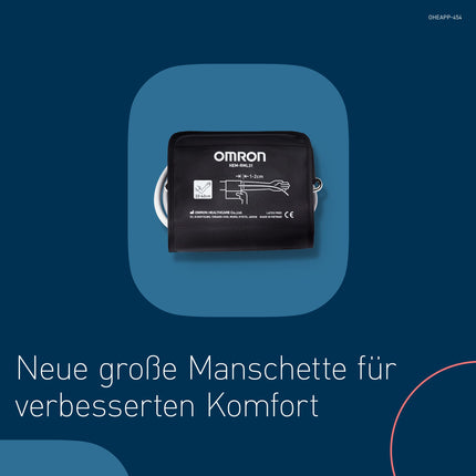 OMRON X2 Smart+ klīniski apstiprināts augšdelma asinsspiediena mērītājs ar Bluetooth + bezmaksas lietotni, Vācijas Hipertensijas līgas apstiprinājuma zīmogs precīziem mērījumu rezultātiem, universāla aproce 22–42 cm