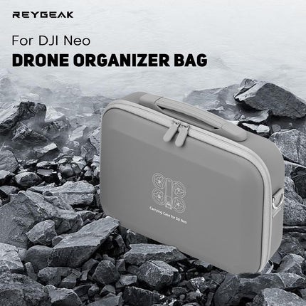 REYGEAK DJI NEO RC soma, ūdensizturīga un nodilumizturīga, pārnēsājama PU ādas ceļojumu soma DJI NEO aksesuāriem ar DJI RC kontrolieri un citiem aksesuāriem