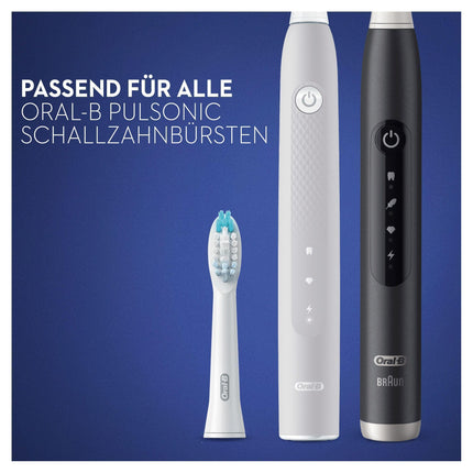 Oral-B Pulsonic Clean rezerves zobu birstes galviņas Sonic zobu birstēm, 4 gab., zobu birstes galviņa Oral-B Sonic zobu birstei