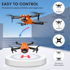 Mingfuxin salokāms drons ar kameru iesācējiem, RC kvadrokoptera drons ar lietotni WIFI FPV tiešraides video, augstuma noturēšana, bezgalvas režīms, vienas taustiņa pacelšanās un nosēšanās pieaugušajiem un bērniem