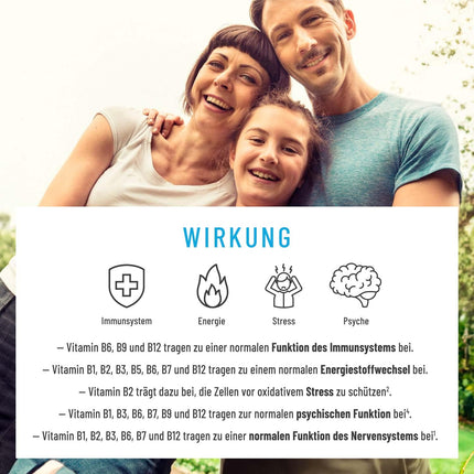 B vitamīnu komplekss (B1-B12) ar 3 aktīviem kofaktoriem - Visi 8 B vitamīni - Vegānu B vitamīnu komplekss - Augstas devas B vitamīnu komplekss ar kofaktoriem - Nervus stiprina *