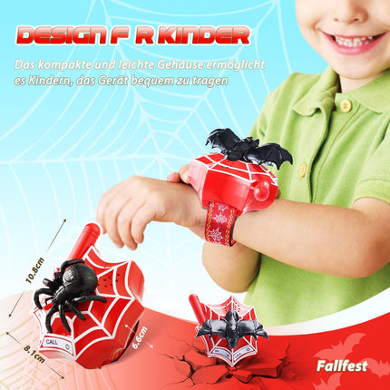 Fygurso Walkie Talkie Kids, rācijas ar zirnekļa sikspārni 3, 4, 5, 6, 7, 8, 9, 10 gadus veciem zēniem un meitenēm, dāvanu rotaļlieta, 1 km sarunu diapazons āra spēlēm, kempingam, pārgājieniem