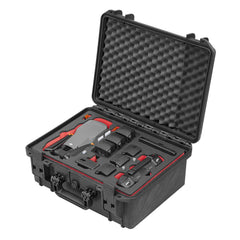 TomCase Travel Edition maciņš DJI Mavic 3 / Mavic 3 Pro / Mavic 3 Classic, DJI RC / RC Pro kontrolierim un daudziem piederumiem - akumulatora uzlāde maciņā, ūdensizturīgs āra maciņš IP67 (melns-sarkans)