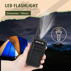 Retevis RB626 rācijas pieaugušajiem, 2000 mAh uzlādējams divvirzienu radio, 16 kanāli, USB lādētājs, VOX, pārnēsājama rācija medībām, kempingam (1 iepakojums)