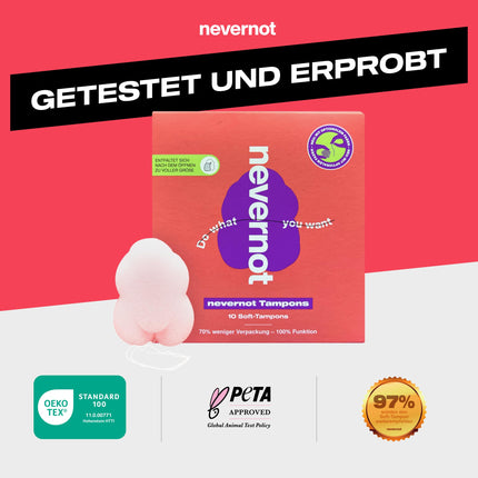 nevernot mīkstie tamponi, 48 gab.: menstruālais sūklis ar diegu pēc izvēles, 100% netoksisks, supermīksts tampons, viegli noņemams, ideāli piemērots sportam, pirtij un pacientiem ar sāpēm
