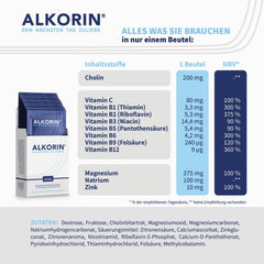 ALKORIN – pārbaudīts oriģināls | 10 pieteikumi | Nākamās dienas labad | Atbalsta aknu darbību ar holīnu | Bāzes pulveris | svarīgi elektrolīti, minerālvielas un vitamīni