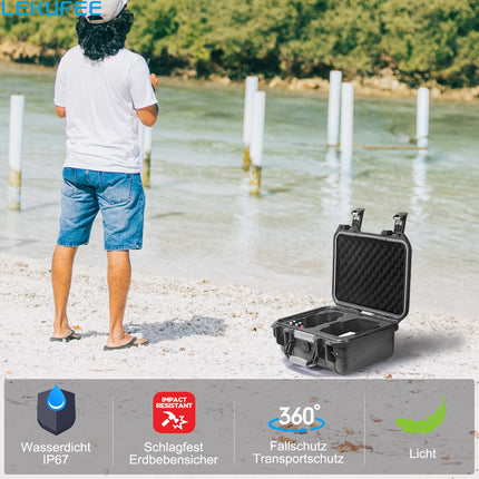 LEKUFEE ūdensnecaurlaidīgs ceļojumu futrālis DJI Mini 4 Pro/3 Pro/3 dronam, Fly More Combo, RC 2/RC-N2 tālvadības pultij un piederumiem (tikai pārnēsāšanas futrālis)