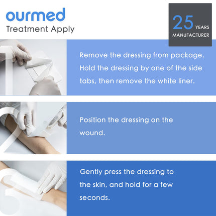 Ourmed sterili brūču plāksteri 8 x 15 cm, pašlīmējošs sterils brūču pārsējs ar spēcīgu saķeri, aizsargā pret griezumiem un skrāpējumiem, nesāpīga noņemšana, individuāli iesaiņoti, 25 gab. iepakojumā