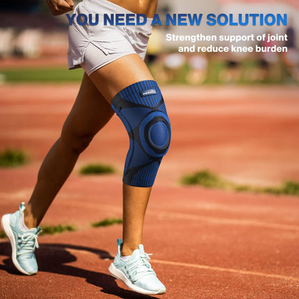 NEENCA Kniestütze, Komprimierte Kniebandage mit Patella Gel Pads & Feder Seitenstabilisatoren, Medizinischer Knieschützer für Laufen, Meniskusriss, Arthritis, Gelenkschmerzlinderung, ACL, Erholung