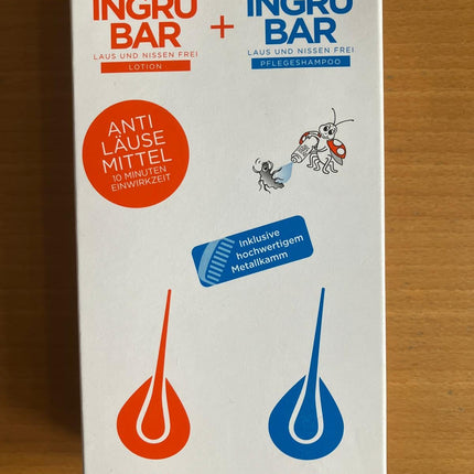 Ingrubar utu šampūns Lice&amp;Nits Free 2x150ml losjons un kopšanas šampūns - utu līdzeklis un utu ķemmes komplekts • Bez silikoniem un pesticīdiem • Augu eļļām • Vegāns - mazina niezi