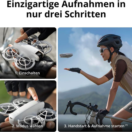 DJI Neo Fly More komplekts ar daudzpusīgiem aksesuāriem, mini drons ar 4K kameru, 135 g pašlidojošs drons, sekojiet man funkcija, palaišana ar roku, mākslīgā intelekta objekta izsekošana, ar RC-N3 un 3 baterijām