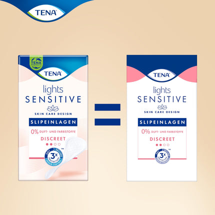 Tena Lights Sensitive Discreet, mēneša iepakojums (5 iepakojumi pa 28 ieliktņiem katrā), 140 ieliktņi