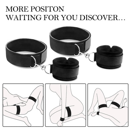 Sex Bondage Handschellen Fesseln Sex Set mit Augenmaske Augenbinde Sex Spielzeug für Paare,BDSM Bondage Set Fessel mit Handschellen Fußfesseln Bondageset Fessel Set SM Sex Toys für Bett