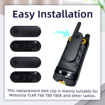 4 rāciju jostas klipšu iepakojums, jostas klipša nomaiņas pārnēsājams jostas klipsis, kas saderīgs ar Motorola, radio jostas klipsis T92 T80 T80ex 480 T600 H20 TLKR T60 T80E