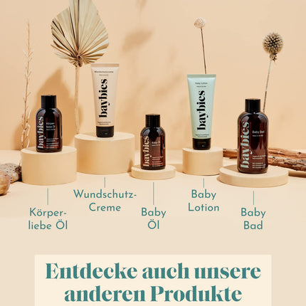 BAYBIES® Grūtniecības eļļa Ķermenim Mīlestība | Sertificēta dabīgā kosmētika | Vegānu masāžas eļļa striju novēršanai | 100 ml