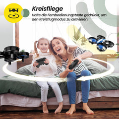 Holy Stone HS210 mini drons bērniem, RC kvadrokoptera nano drons ar 3 baterijām, 21 min. Ilgs lidojuma laiks, automātiska augstuma noturēšana, 360° rotācija, bezgalvas režīms, iedarbināšana ar vienu taustiņu, dāvana iesācējiem telpās, zila, C0