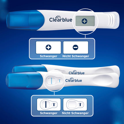 Clearblue grūtniecības tests Ultra Early Test Combo Pack Triple-Check, 3 testi (1 digitālais 10mSV/ml, 2 vizuālie 10mSV/ml), grūtniecības tests / agrīns grūtniecības tests, rezultāti 6 dienas agrāk