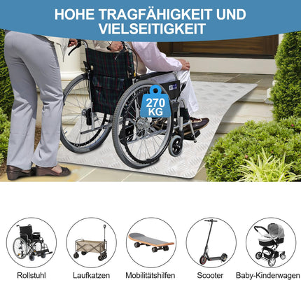 Hebitod durvju sliekšņa rampa, ratiņkrēslu rampa, sliekšņa rampa, piekļuves rampa, tilta sliekšņa rampa ratiņkrēslam, sliekšņa tilts, tilta rampa, alumīnija ratiņkrēslu rampa, 60 x 70 x 10 cm