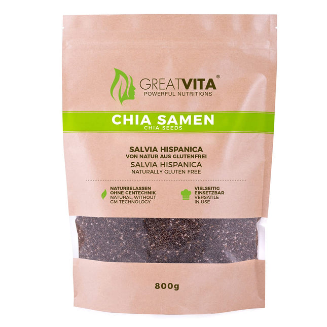 GreatVita čia sēklas 800 g, dabīgas un bez ĢMO