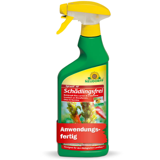 Neudorff Spruzit AF Pest-Free – apkaro kaitēkļus, piemēram, bukskodes, laputis un tripšus dekoratīvajiem augiem, dārzeņiem, augļiem un garšaugiem, 500 ml