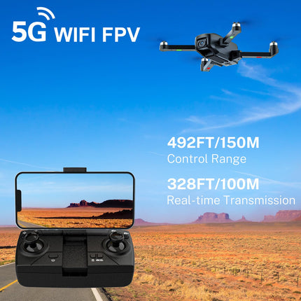 HANNVIW H330 drons ar 4K HD kameru, 5G WiFi FPV drons pieaugušajiem, iesācējiem un bērniem, bezsuku motors, optiskā plūsma, 2 kameras, augstuma noturēšana, 3D apgriešana, 2 akumulatori, 30 minūtes