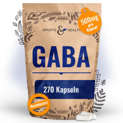 GABA kapsulas ar augstu devu – 500 mg vienā kapsulā – 270 kapsulas pa 500 mg katra – vegāns – gamma aminosviestskābe – GABA augsta deva – 100% dabīgs, bez piedevām – pašu ražots